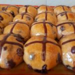 Mini Chocolate Chip Hot Cross buns