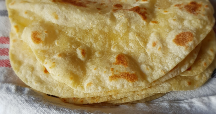 Homemade flour tortillas