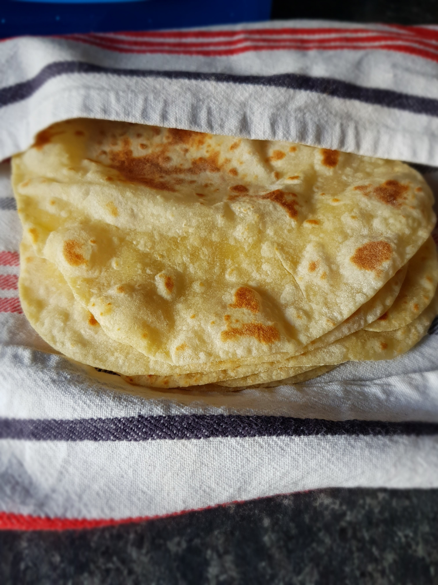 Homemade flour tortillas