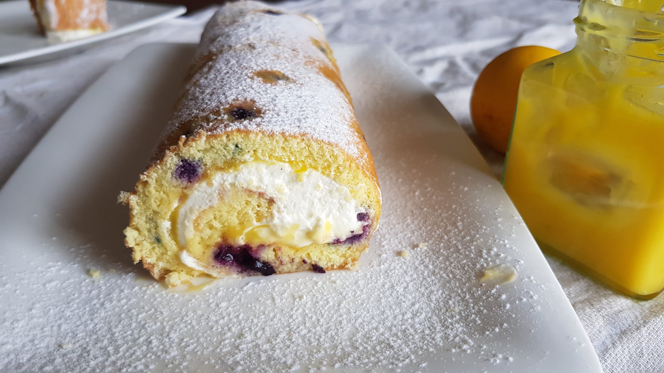Blueberry & Lemon Swiss Roll